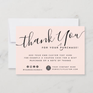 personalized thank you business cards