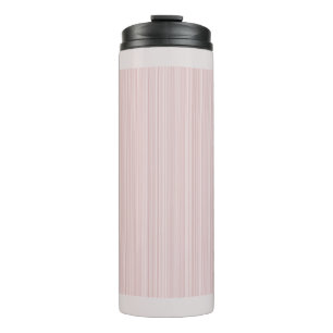 Light Blush Pink Grey Stripes Sweet Thermal Tumbler