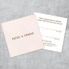 Light Blush Pink Linen Salon Customer Referral