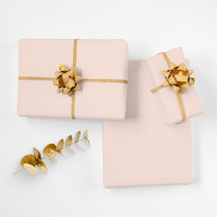Light Blush Pink Solid Colour F8E3DA Wrapping Paper Sheet