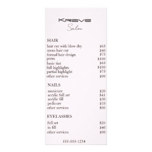 light blush service menu