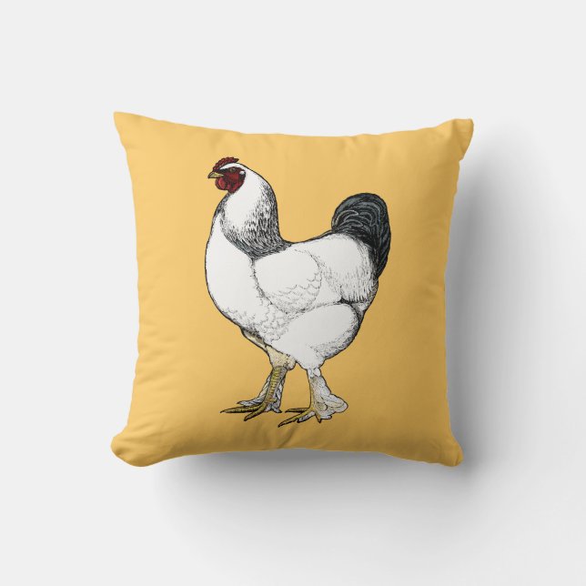 Light Brahma Rooster Gift for Poultry Farmer Cushion (Front)