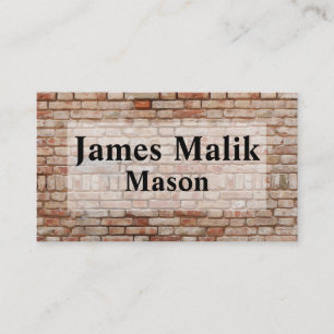 Light Brick Pattern Wall Masonry Business Card