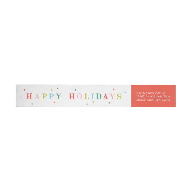 Light Bright Return Address, Wrap Around Label (Individual)