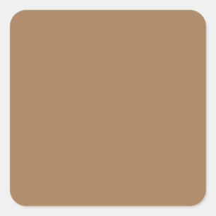 Light Brown #A57C55, Grey Olive Square Sticker