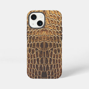 Light Brown Alligator Skin Print iPhone 13 Mini Case
