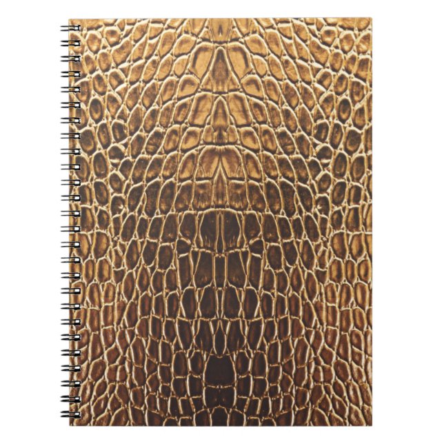 Light Brown Alligator Skin Print Notebook (Front)