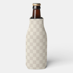 Light Brown and Off White Chequerboard Bottle Cooler