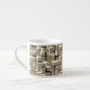 Light Brown Black White Trendy Pattern Espresso Cup