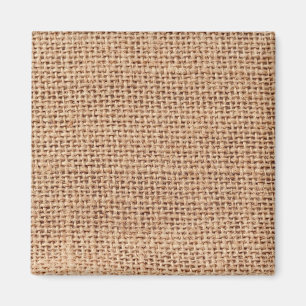 Light Brown Burlap Sack Background Magnet