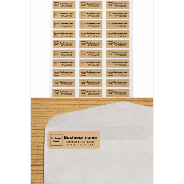 Light Brown Business Return Address Label (Creator Uploaded)