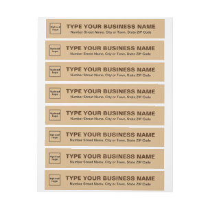 Light Brown Business Wrap Around Address Label