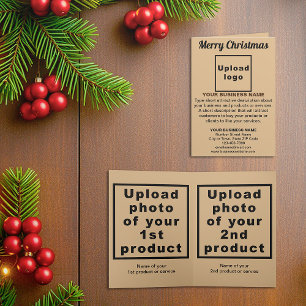 Light Brown   Christmas   Business   Folded Holiday Card