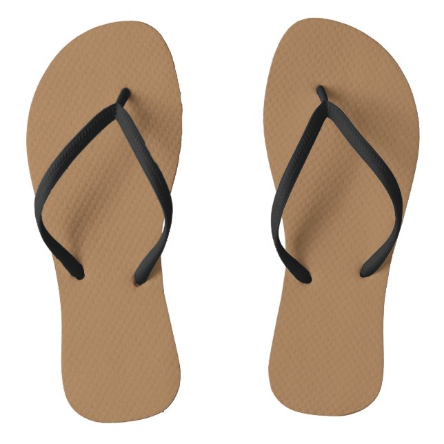 Light Brown, Coffee Flip Flops (Footbed)
