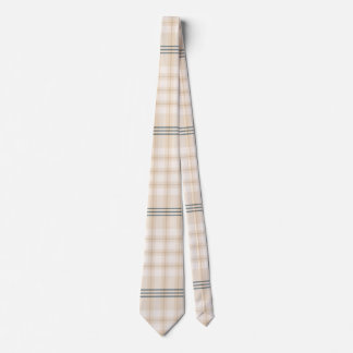 Light Brown Colourful Elegant Tartan Plaid Neck Ti Tie