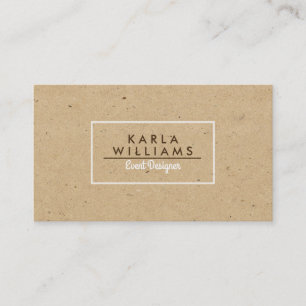 Light Brown Craft Paper Texture Print Business Card