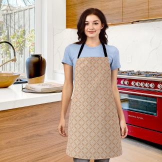 Light Brown Diamonds Pattern Apron