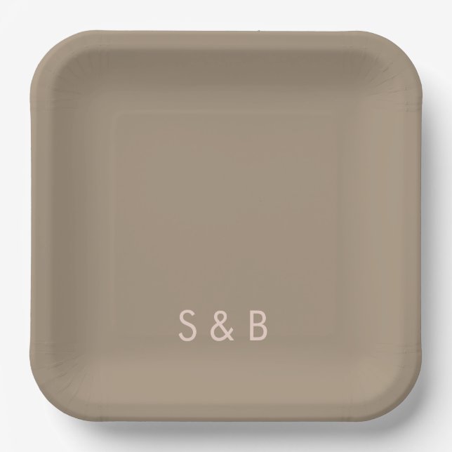 Light brown dinner party plate (Front)