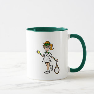 Light Brown Hair Female Tennis Player Mug