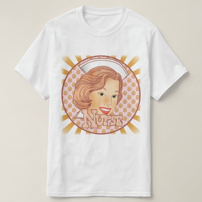 Light brown hair nurse  T-Shirt (Design Front)