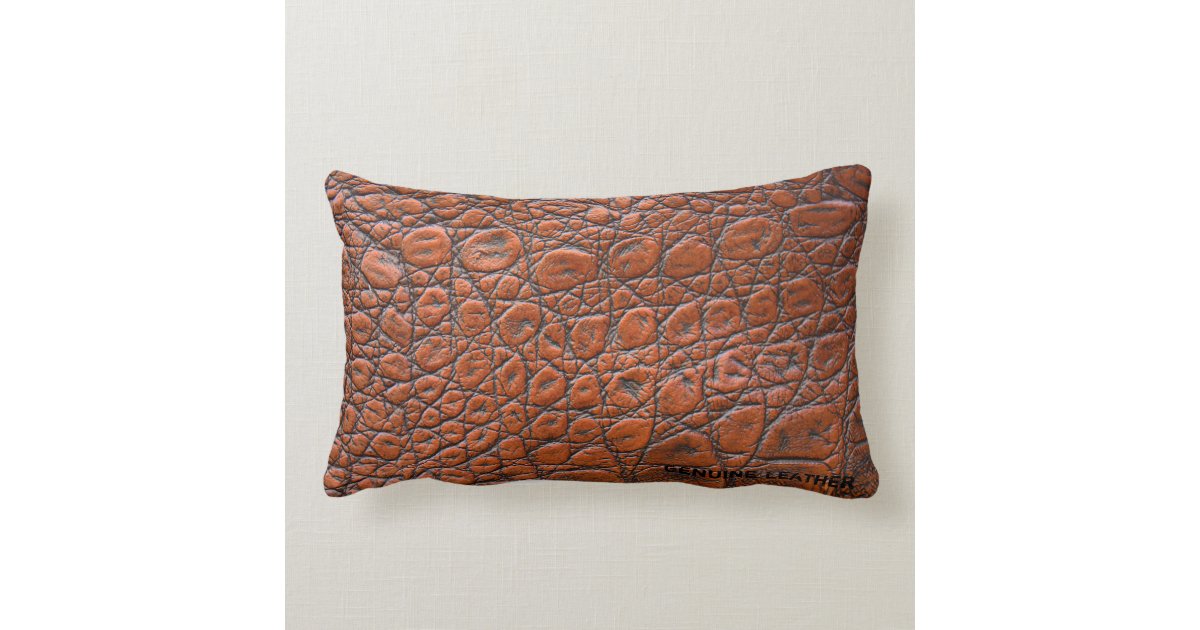 Light Brown Leather Throw Pillow Zazzle.co.uk
