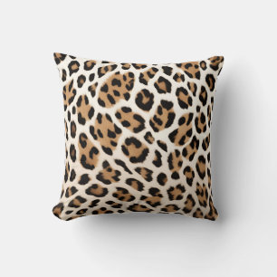 Light Brown Leopard Print Cushion