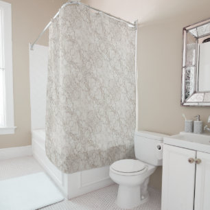 Light Brown Marble Look Shower Curtain