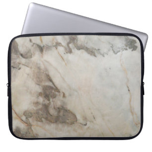 Light brown marble stone texture background.abstra laptop sleeve