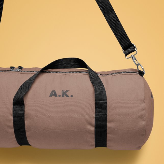 Light Brown Modern Black Monogram Duffle Bag (Creator Uploaded)