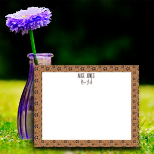 Light brown pattern natural flower   notepad