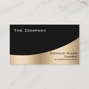 Light Brown Steel Metal Professional Black Elegant Business Card