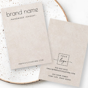 Light brown texture modern earring display card