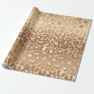 Light Brown Tiger Stripes Animal Print Safari Wrapping Paper