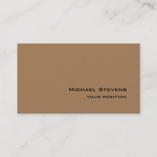 Light Brown Unique Trendy Professional Minimalist Business Card