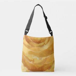 Light Brown Watercolor Pattern Crossbody Bag