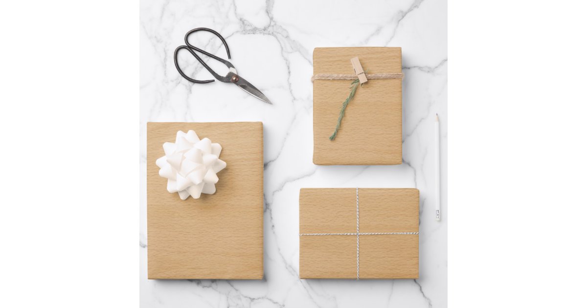 Light Brown Wood Digital Print Wrapping Paper Sheet | Zazzle