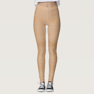Light brown wood grain leggings