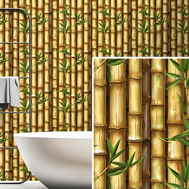 Light Brown Yellow Gold Bamboo Wall Fence (Creator Uploaded)