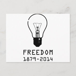 Light Bulb (BLACK LOGO) Postcard