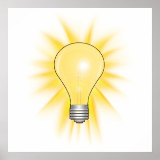 Light Bulb Bright Idea Poster