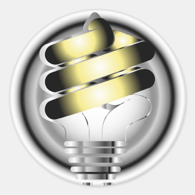 Light Bulb Classic Round Sticker (Front)