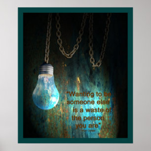 Light bulb grunge poster