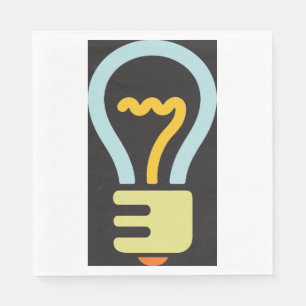Light Bulb Icon Paper Napkins