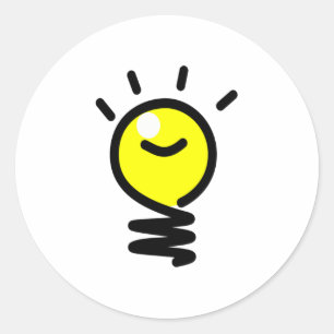 Light Bulb Idea Classic Round Sticker