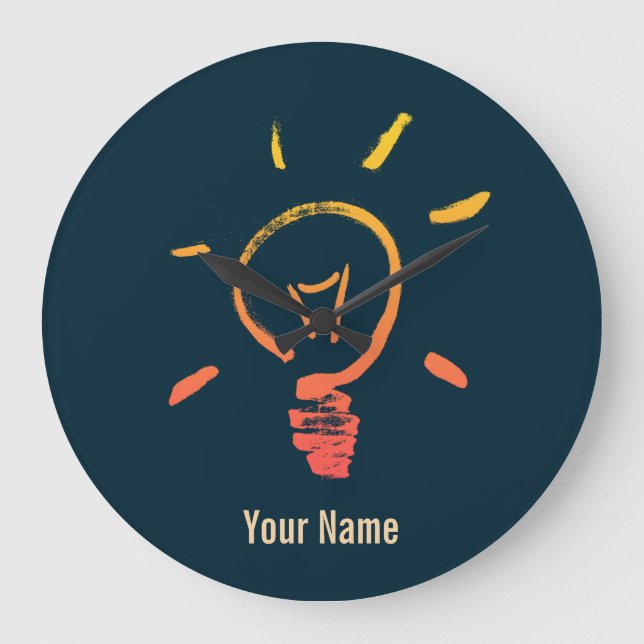 Light bulb lamp retro lightbulb smart electrician large clock (Front)