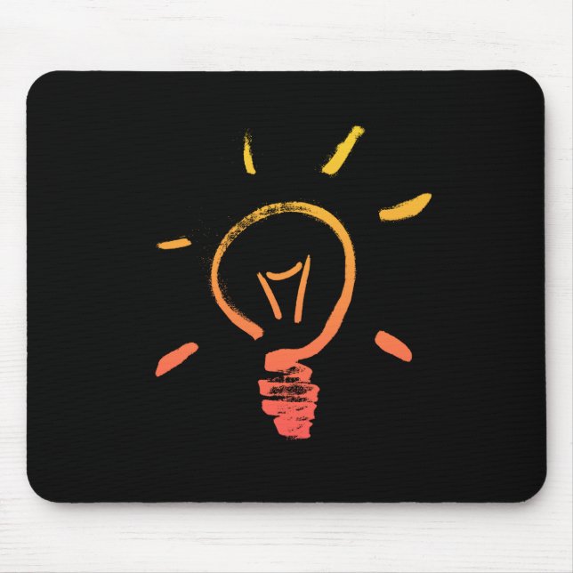 Light bulb lamp retro lightbulb smart electrician mouse mat (Front)