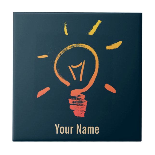 Light bulb lamp retro lightbulb smart electrician tile (Front)