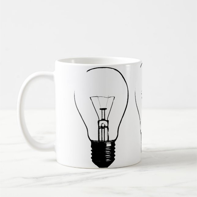 Light Bulb Lightbulb Graphic Funny Mug (Left)