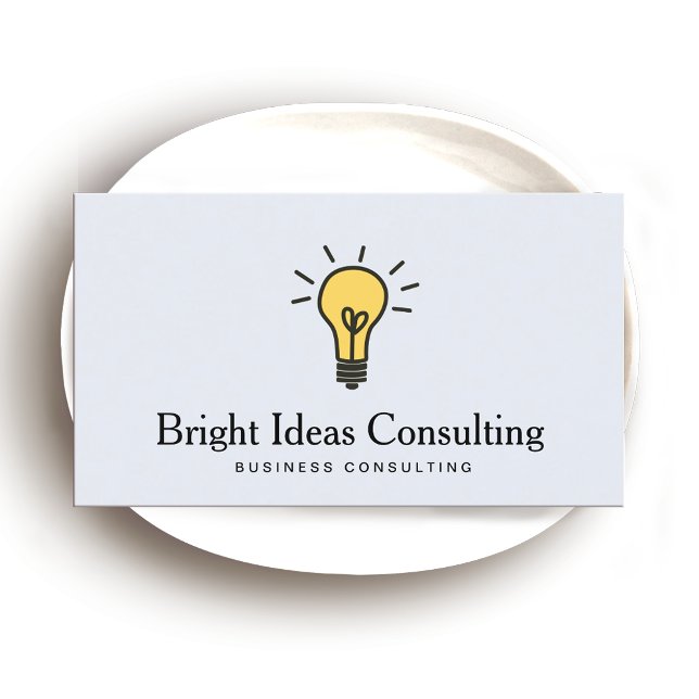 Light Bulb Logo Business Marketing Consulting Card (Creator Uploaded)