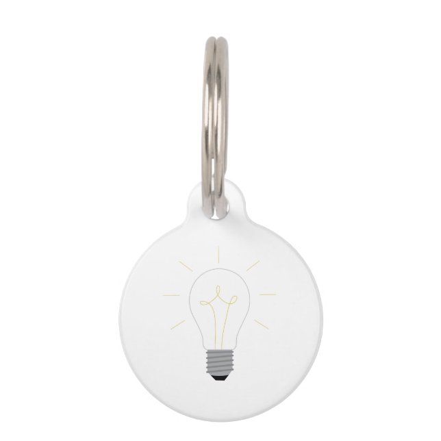 Light Bulb Pet Tag (Front)